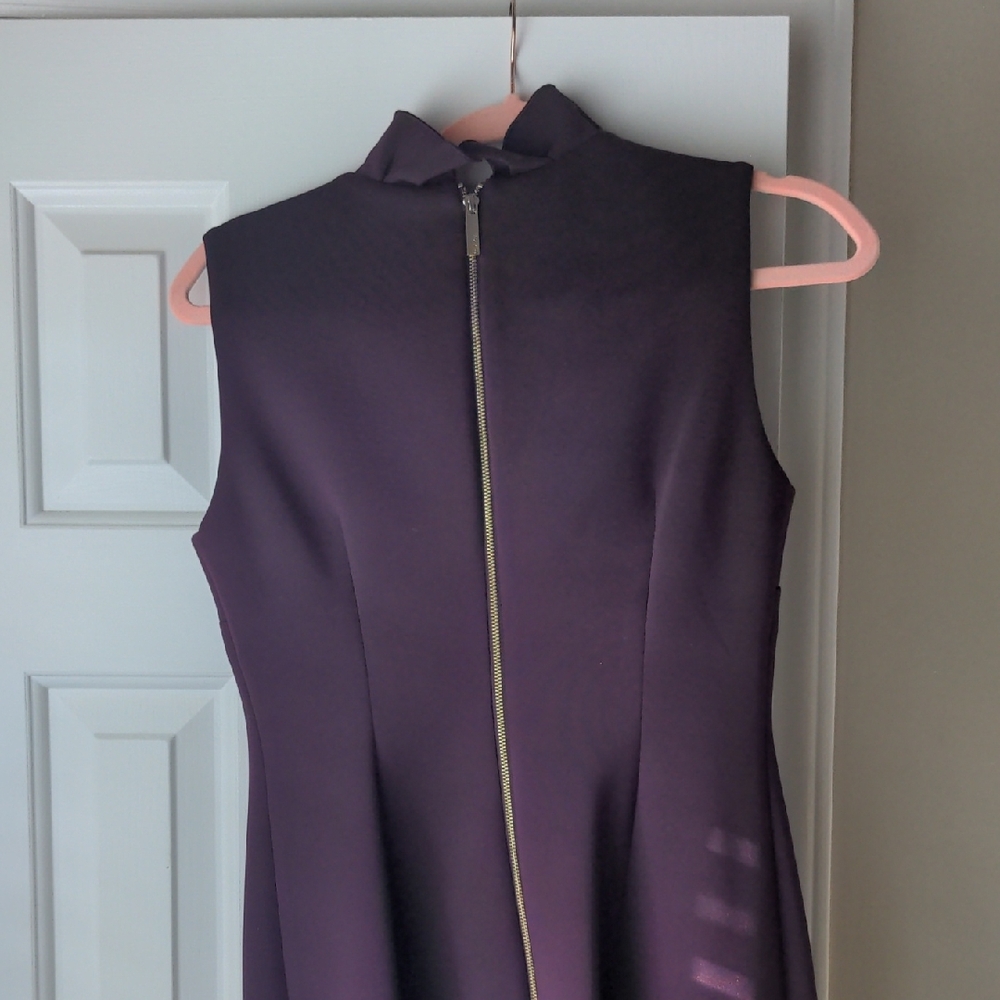 Purple Sleeveless Ruffle Top - Picture 4 of 5